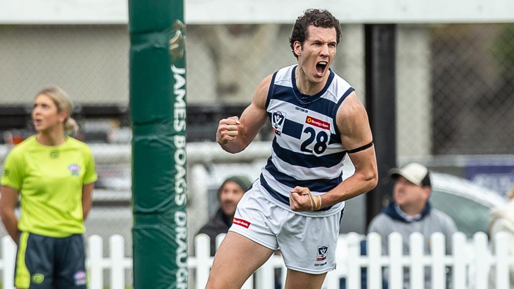 2019_08_05_VFL_HERO.jpg Darcy Fort was outstanding in attack kicking six goals. - Geelong Cats